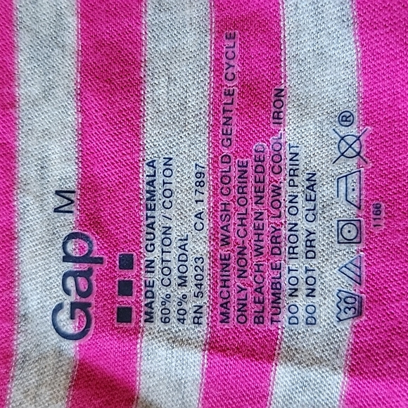 Gap tanktop stripes pink gray size Medium - Picture 7 of 12